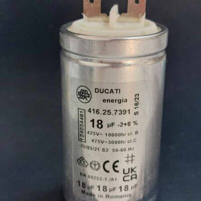 Szárítógép / mosógép kondenzátor 18µF 416.25.7391